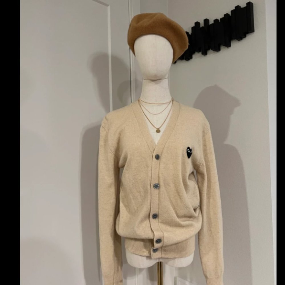 Comme des Garcons ivory cardigan